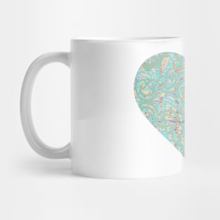 Ashram Heart, Heart Mask, Yoga Heart, Asian Heart, Persian Heart Mug